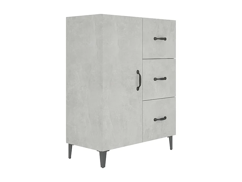 Credenza buffet cassettiera mobile contenitore organizer cucina soggiorno soggiorno 69,5 x 34 x 90 cm derivati ​​del legno grigio 02_0032009
