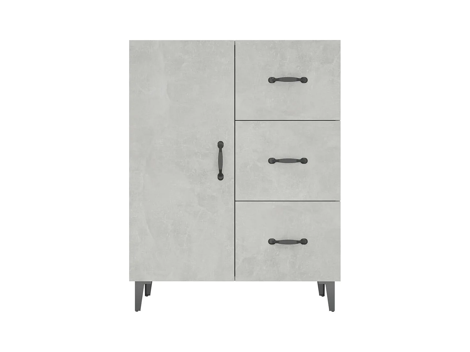 Credenza buffet cassettiera mobile contenitore organizer cucina soggiorno soggiorno 69,5 x 34 x 90 cm derivati ​​del legno grigio 02_0032009