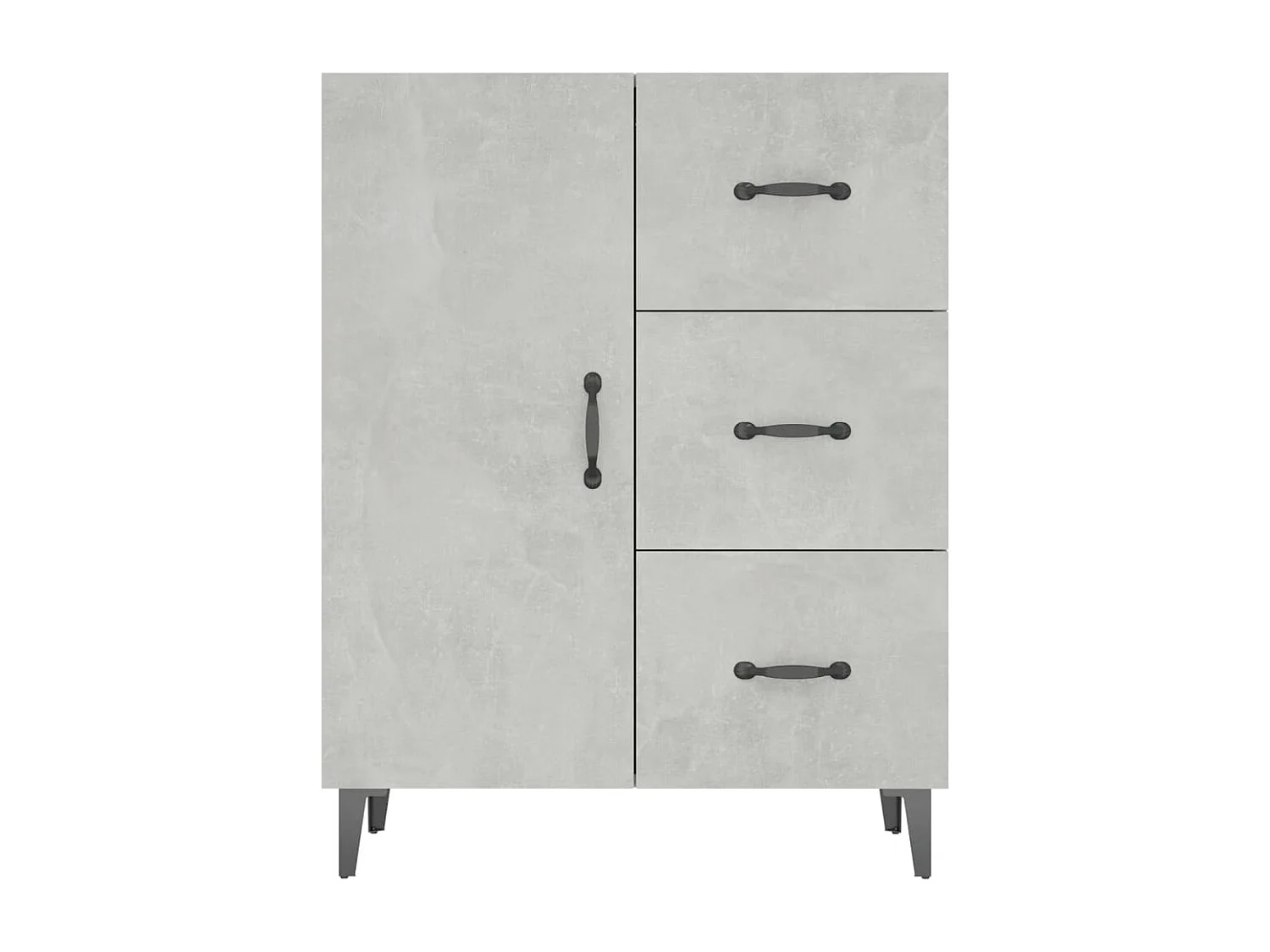Aparador buffet cómoda mueble mueble de almacenaje organizador cocina salón salón 69,5 x 34 x 90 cm madera contrachapada gris 02_0032009