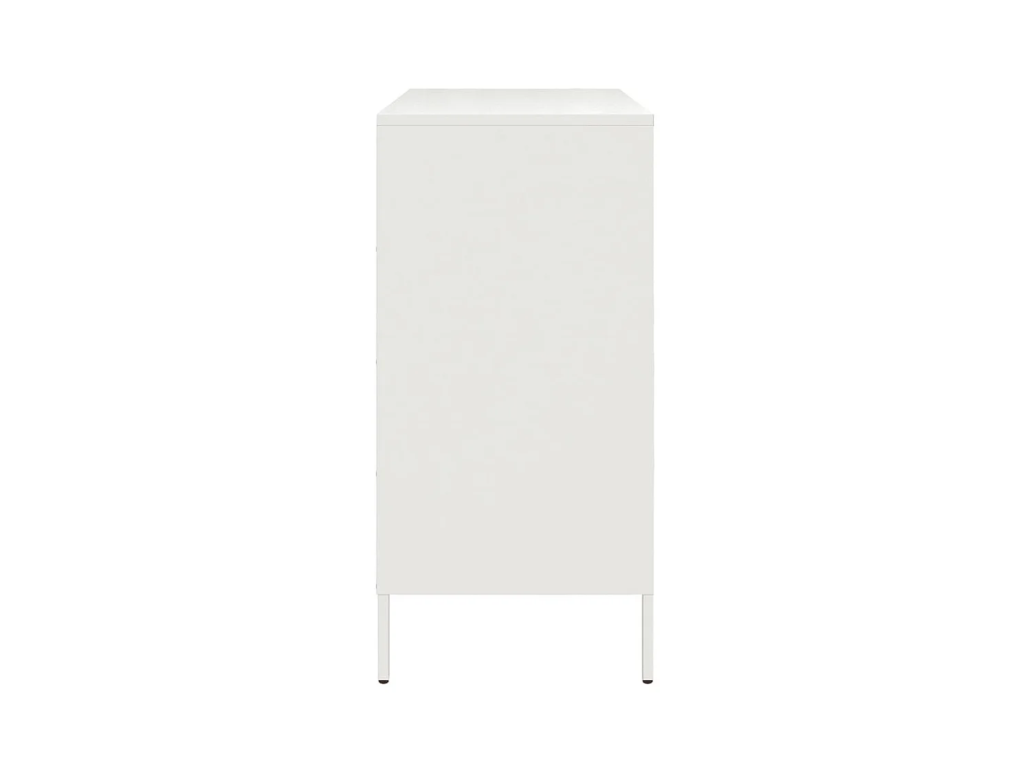 Credenza buffet cassettiera mobile contenitore organizer cucina soggiorno soggiorno 68 x 39 x 79 cm acciaio bianco 02_0030393