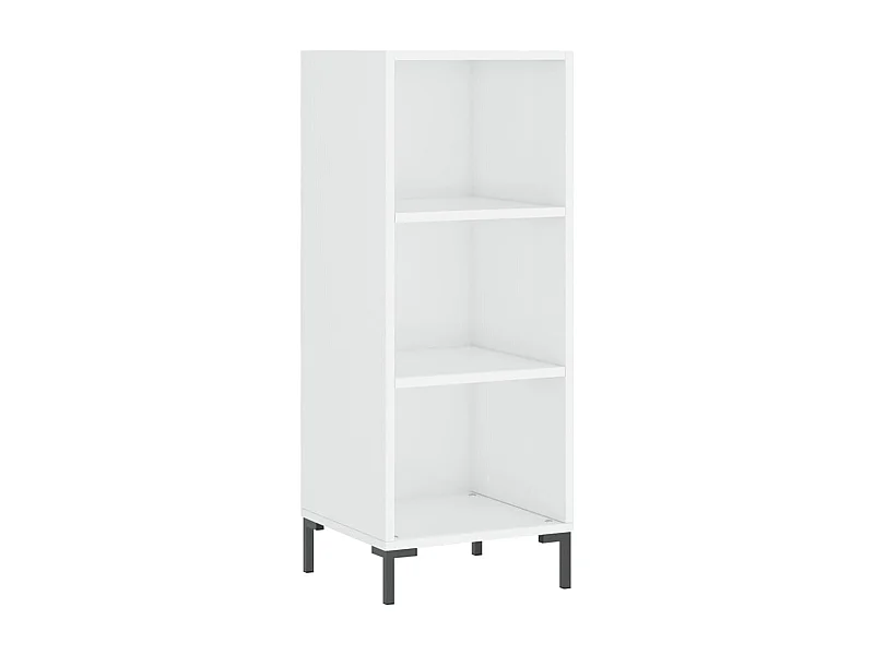 Aparador buffet cómoda armario mueble organizador cocina salón brillante 34,5 x 32,5 x 90 cm madera contrachapada blanco 02_0030581