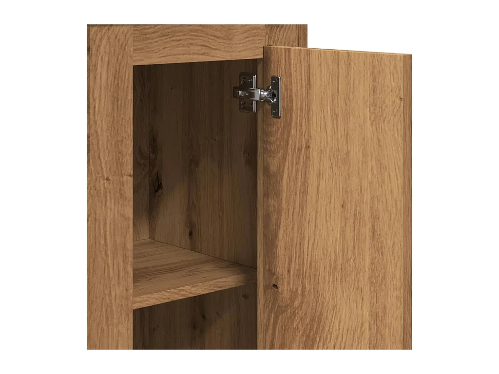 Credenza buffet cassettiera mobile contenitore organizer cucina soggiorno soggiorno alto artigianato 36 x 35,5 x 103,5 cm derivati ​​del legno marrone 02_0033161