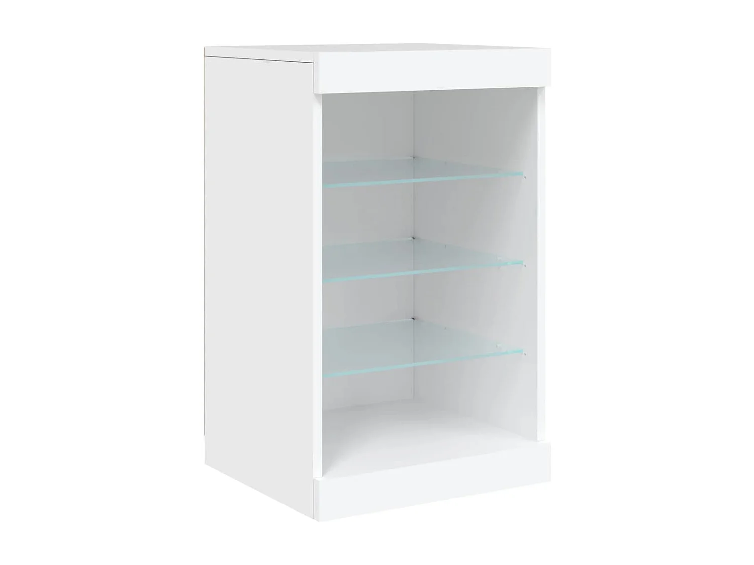 Credenza cassettiera armadio contenitore organizer cucina soggiorno soggiorno con luci a LED 123 x 37 x 67 cm Bianco 02_0029827