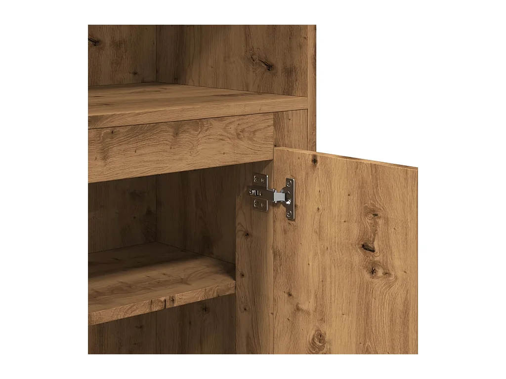 Credenza buffet cassettiera mobile contenitore organizer cucina soggiorno soggiorno alto artigianato 60 x 35,5 x 103,5 cm derivati ​​del legno marrone 02_0033163