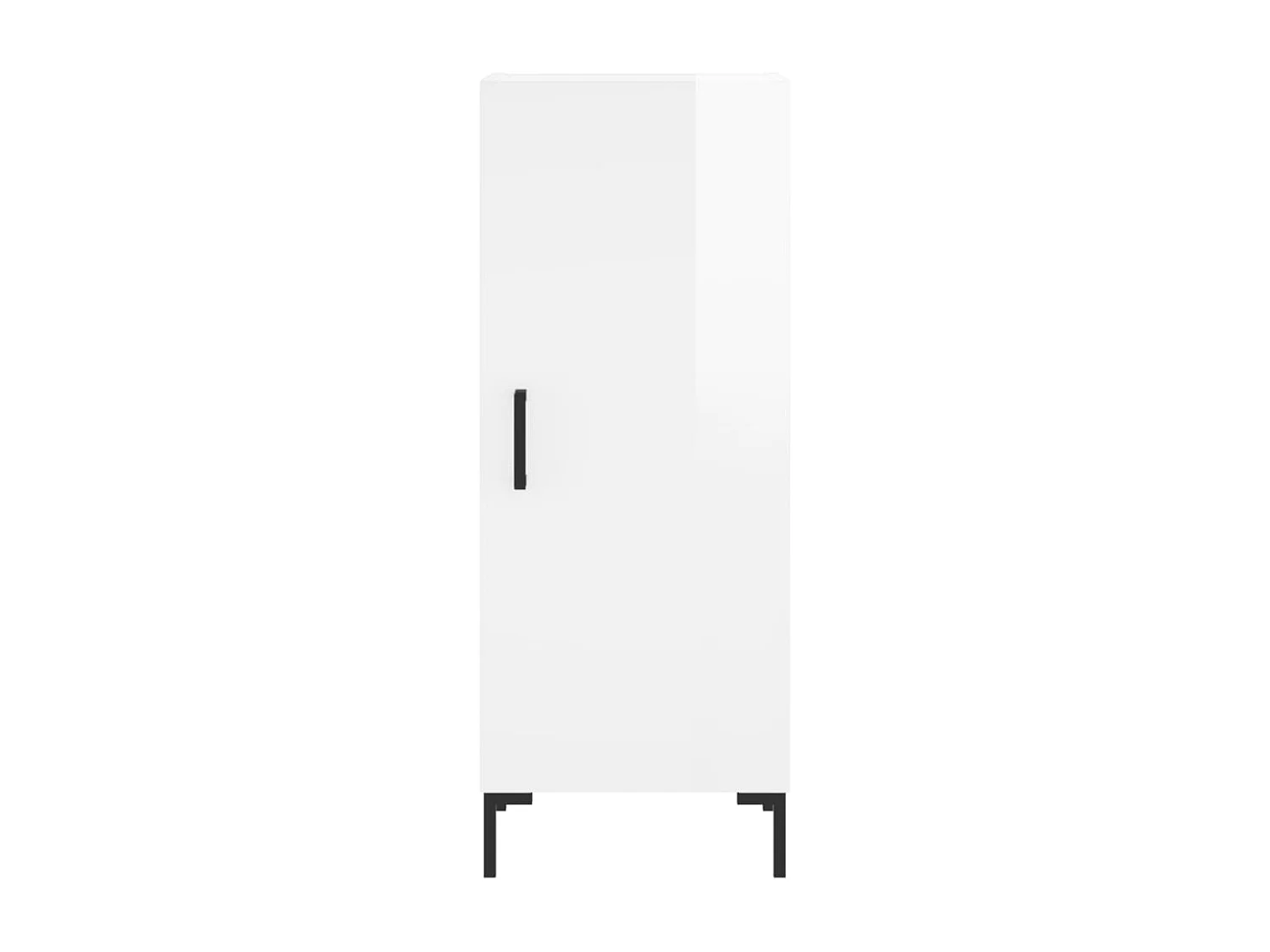 Buffet aparador cômoda armário unidade de armazenamento organizador cozinha sala brilhante 34,5 x 34 x 90 cm madeira trabalhada branca 02_0030609