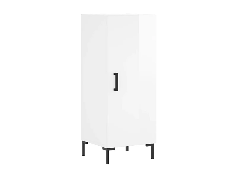 Buffet aparador cômoda armário unidade de armazenamento organizador cozinha sala brilhante 34,5 x 34 x 90 cm madeira trabalhada branca 02_0030609