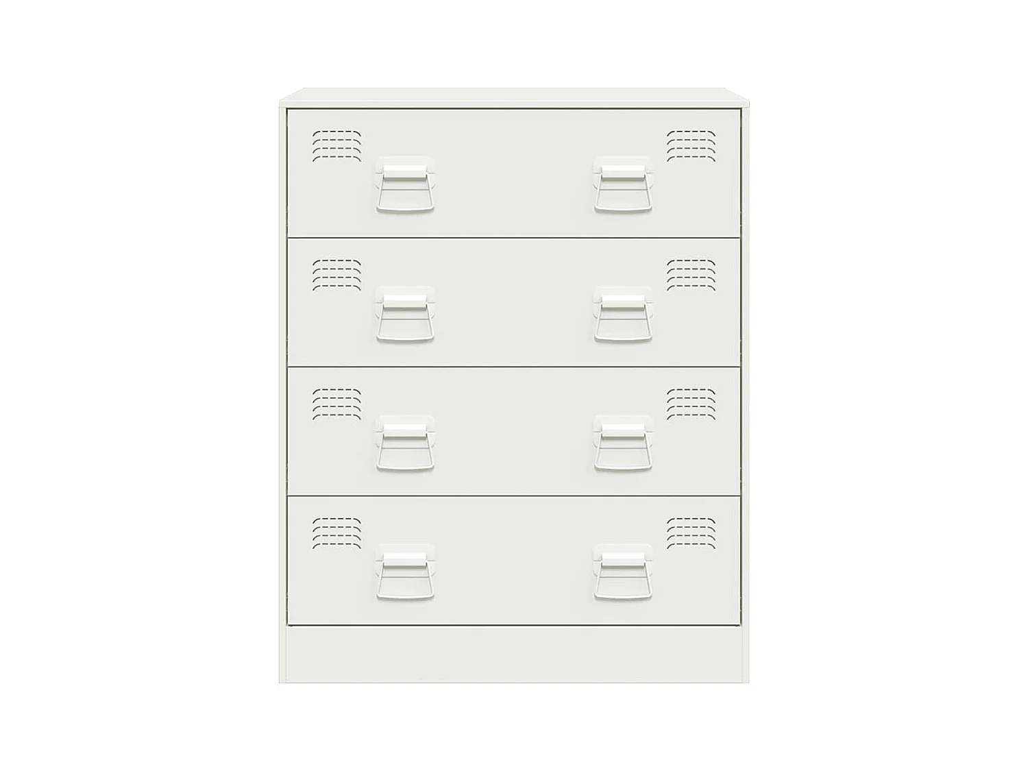 Aparador cómoda cómoda armario mueble organizador cocina salón salón 67 x 39 x 83 cm acero blanco 02_0030388