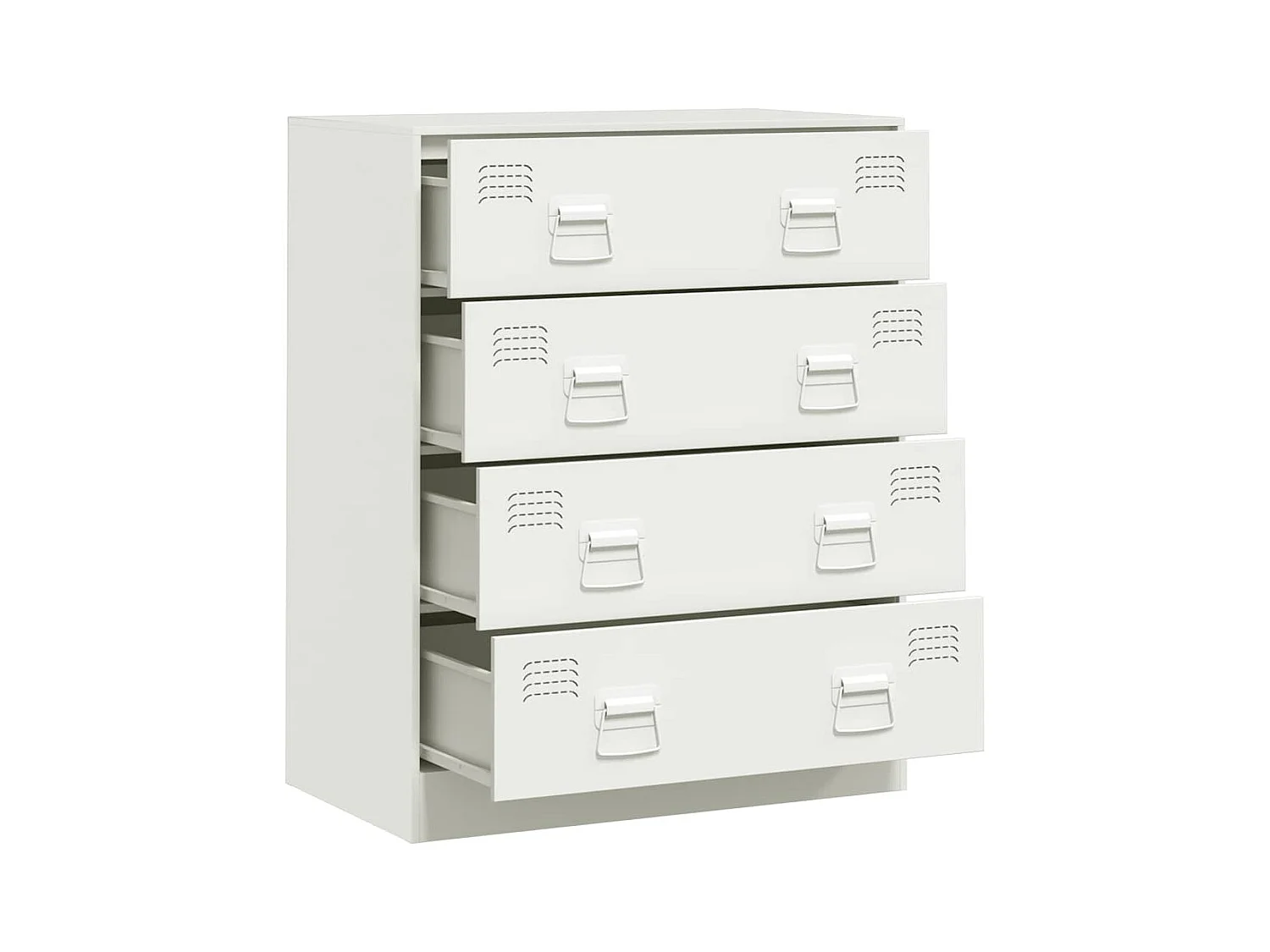 Aparador cómoda cómoda armario mueble organizador cocina salón salón 67 x 39 x 83 cm acero blanco 02_0030388