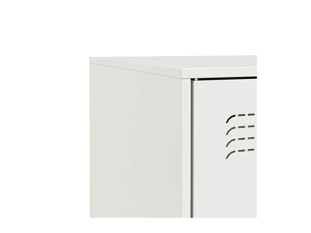 Aparador cómoda cómoda armario mueble organizador cocina salón salón 67 x 39 x 83 cm acero blanco 02_0030388