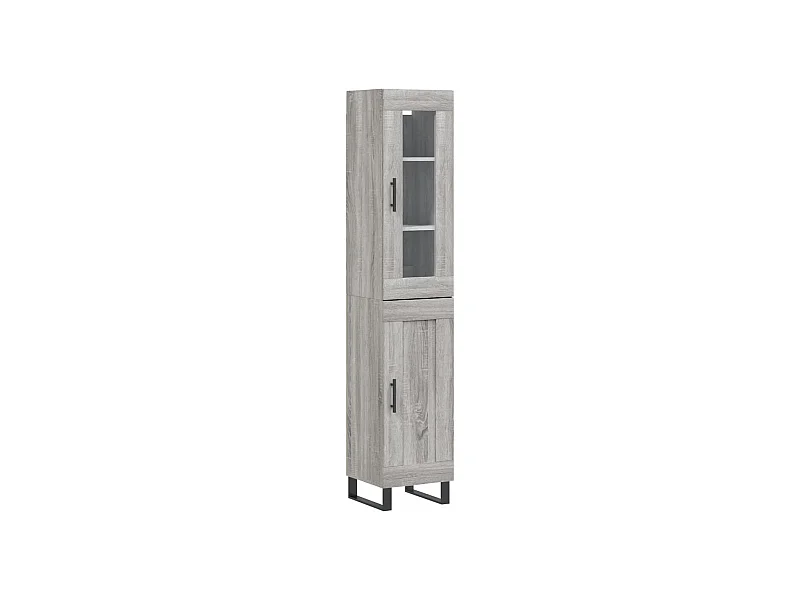 Aparador cómoda cómoda armario mueble organizador cocina salón salón alto Sonoma 34,5 x 34 x 180 cm madera contrachapada gris 02_0035351