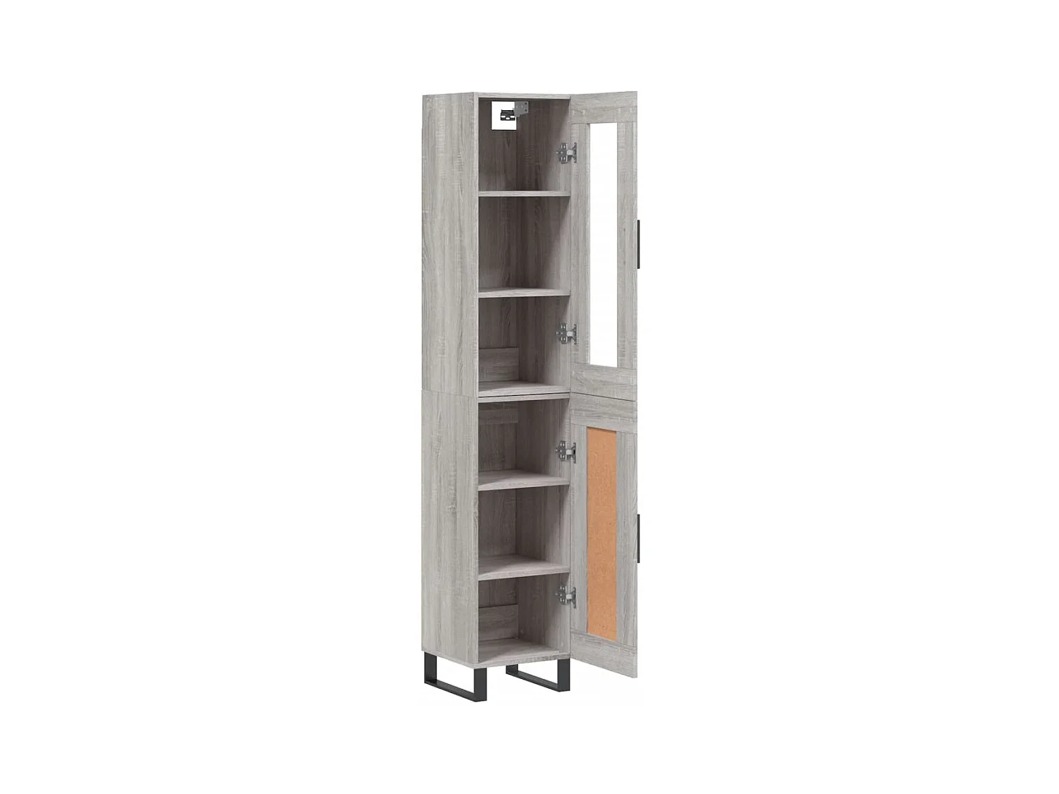 Aparador cómoda cómoda armario mueble organizador cocina salón salón alto Sonoma 34,5 x 34 x 180 cm madera contrachapada gris 02_0035351