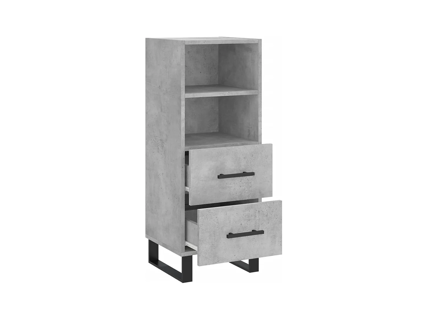 Credenza buffet cassettiera mobile contenitore organizer cucina soggiorno soggiorno 34,5 x 34 x 90 cm derivati ​​del legno grigio 02_0031915