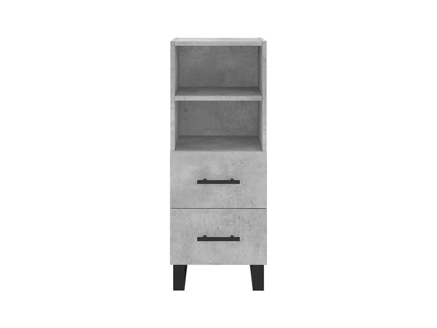 Credenza buffet cassettiera mobile contenitore organizer cucina soggiorno soggiorno 34,5 x 34 x 90 cm derivati ​​del legno grigio 02_0031915