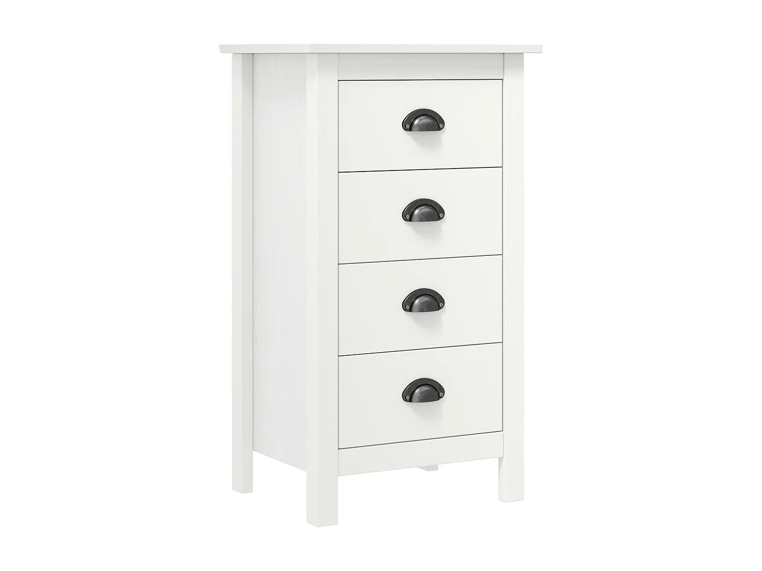 Aparador cômoda armário armário organizador cozinha sala lounge Colina 46 x 35 x 80 cm madeira maciça de pinho branco 02_0035668