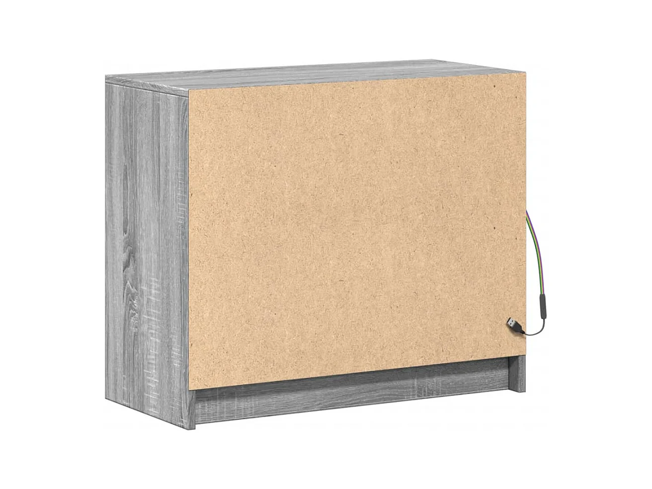 Credenza buffet cassettiera mobile contenitore organizer cucina soggiorno soggiorno con LED Sonoma 72 x 34 x 61 cm pannelli compositi grigio 02_0029822