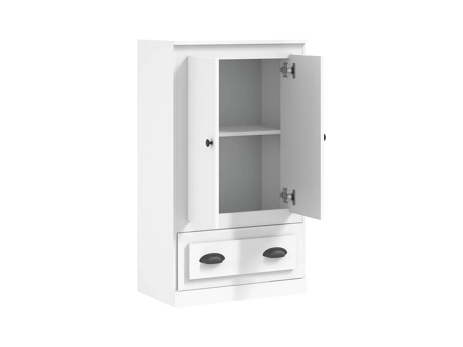 Aparador buffet cómoda armario mueble organizador cocina salón salón alto 60 x 35,5 x 103,5 cm madera contrachapada blanco 02_0032466