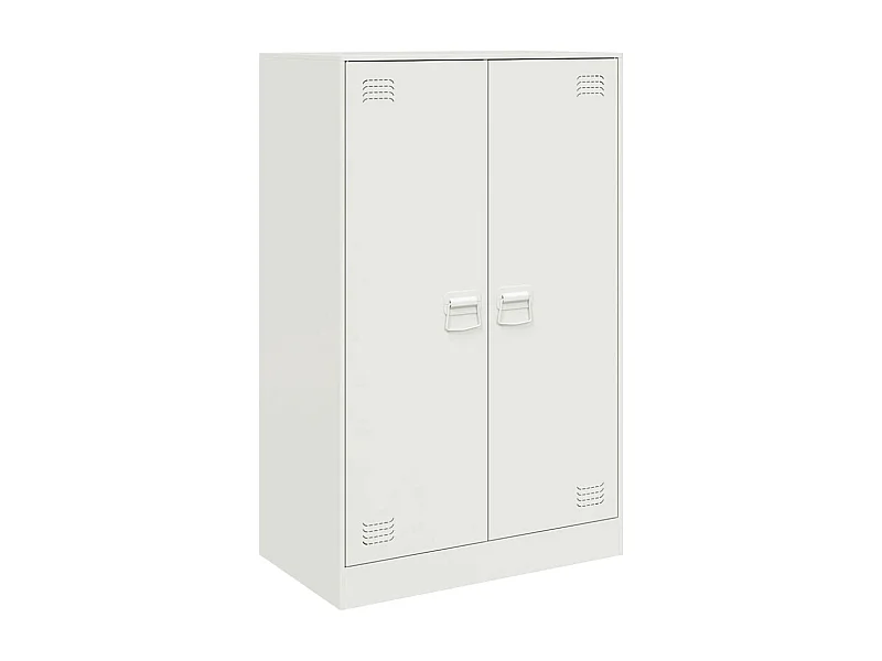 Aparador cômoda armário armário organizador cozinha sala sala 67 x 39 x 107 cm aço branco 02_0030383