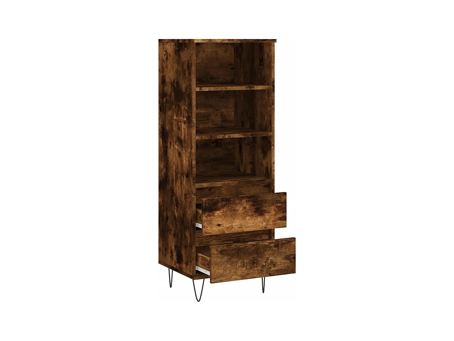 Aparador cómoda cómoda armario mueble organizador cocina salón salón alto 40 x 36 x 110 cm madera contrachapada marrón 02_0033354