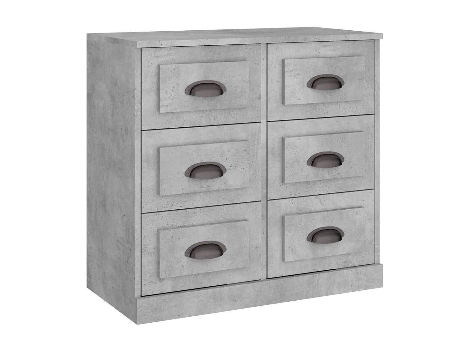 Credenza buffet cassettiera mobile contenitore organizer cucina soggiorno soggiorni set da 2 pannelli in derivati ​​del legno grigio 02_0036881