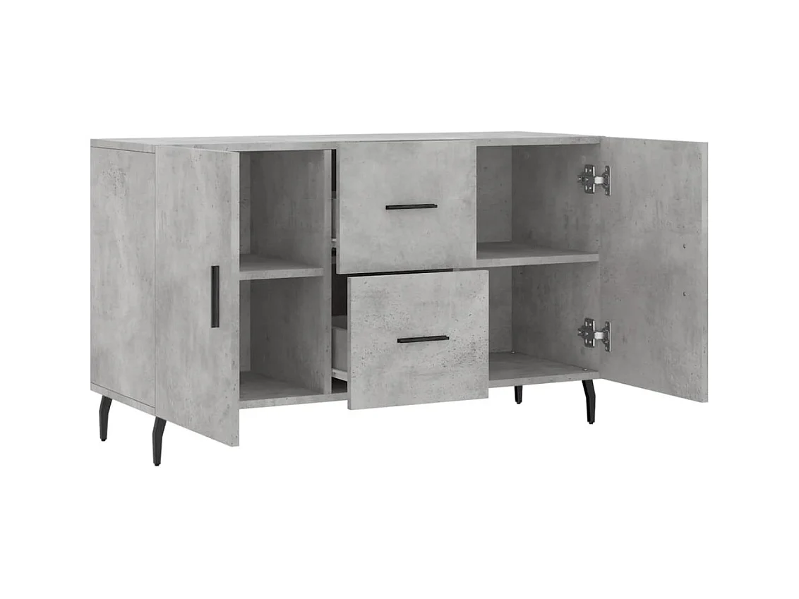Aparador buffet cómoda mueble almacenaje organizador cocina salón salón 100 x 36 x 60 cm madera contrachapada gris 02_0031832