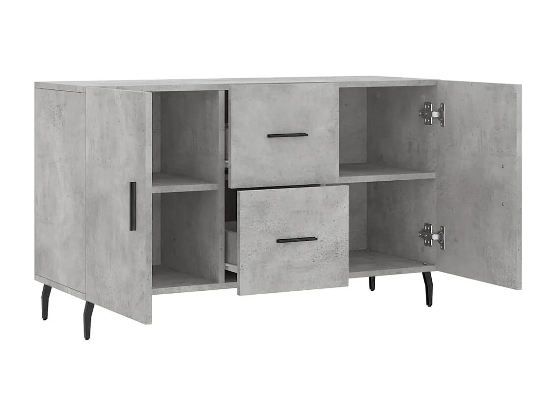 Aparador buffet cómoda mueble almacenaje organizador cocina salón salón 100 x 36 x 60 cm madera contrachapada gris 02_0031832