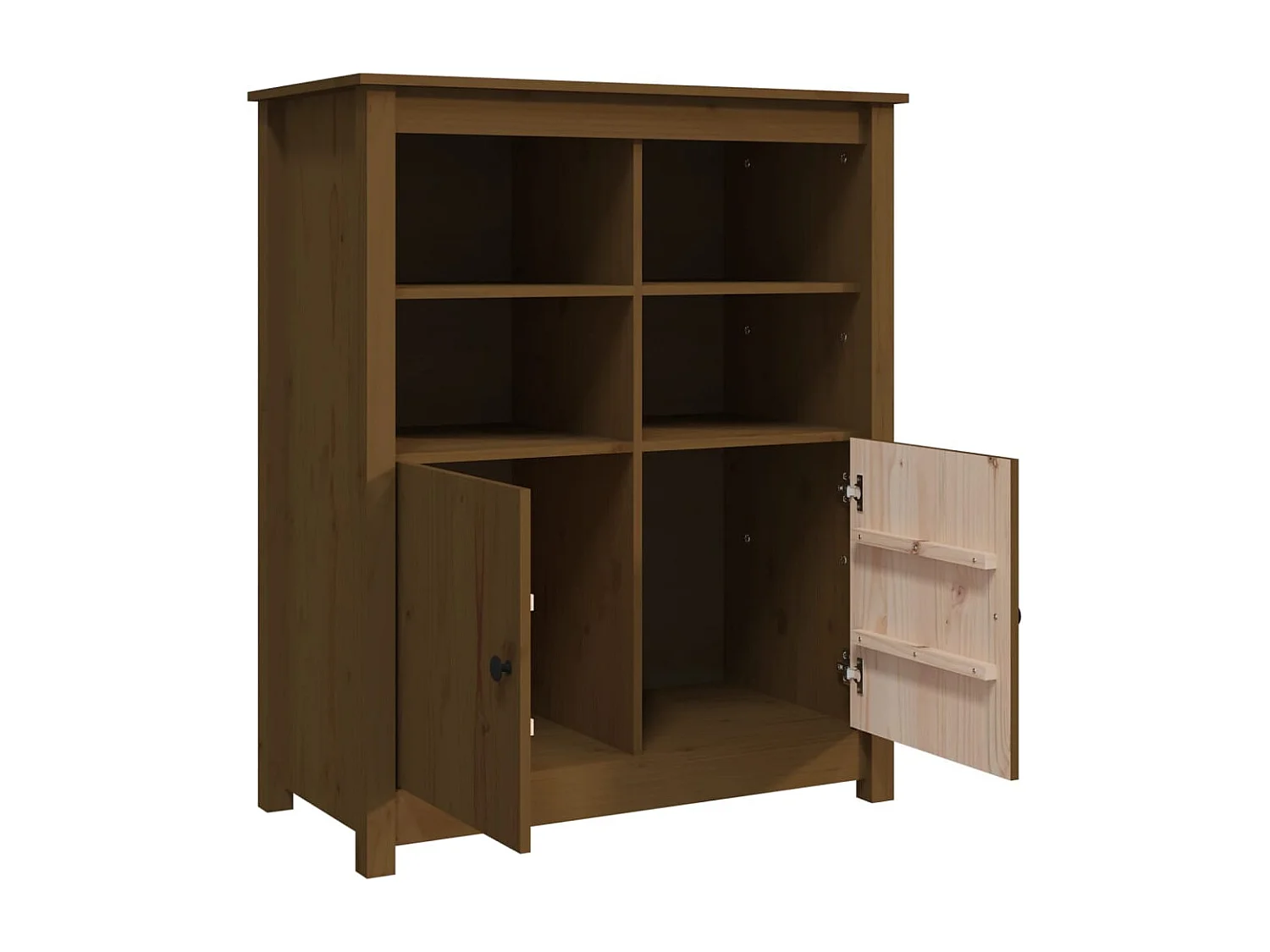 Aparador buffet cômoda armário organizador cozinha sala sala 83 x 41,5 x 100 cm madeira maciça de pinho marrom 02_0035766