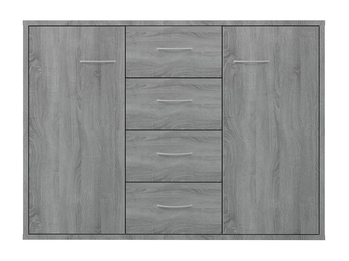 Credenza buffet cassettiera mobile contenitore organizer cucina soggiorno salonsonoma 88 x 30 x 65 cm pannelli compositi grigio 02_0036542