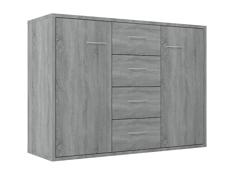 Credenza buffet cassettiera mobile contenitore organizer cucina soggiorno salonsonoma 88 x 30 x 65 cm pannelli compositi grigio 02_0036542