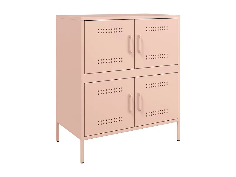 Aparador cômoda armário armário organizador cozinha sala sala 68 x 39 x 79 cm aço rosa 02_0036215