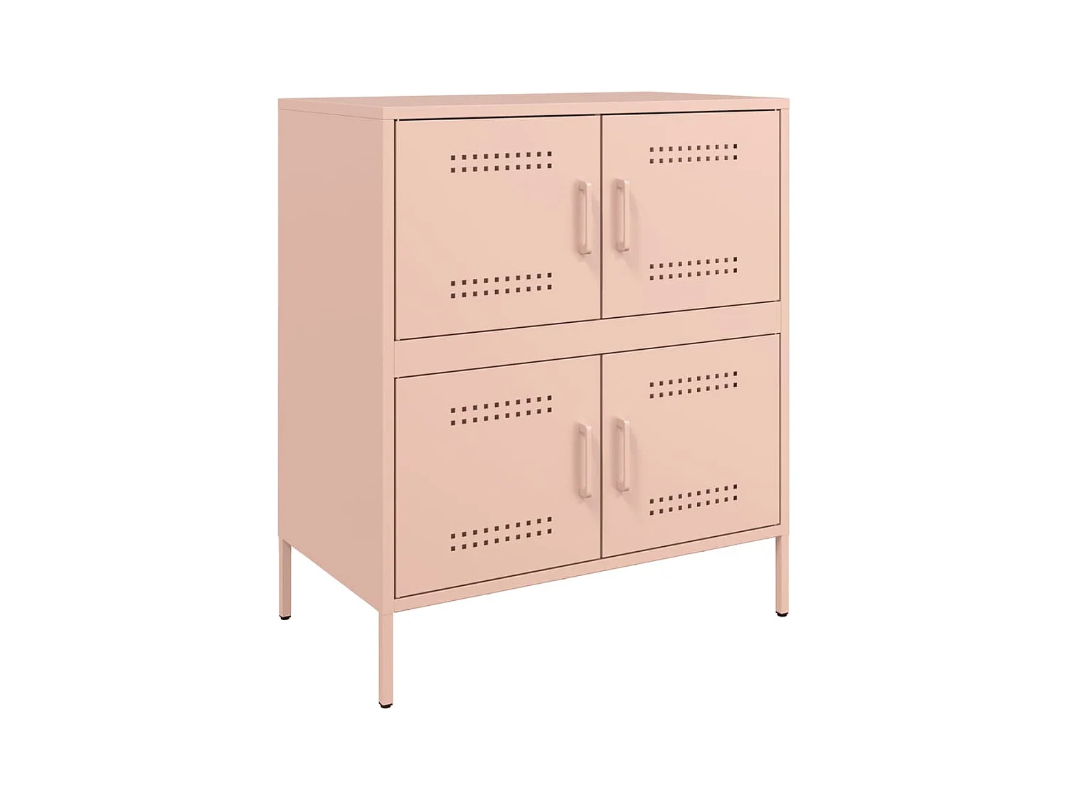 Aparador Cómoda Cómoda Armario Unidad de Almacenamiento Organizador Cocina Salón Salón 68 x 39 x 79 cm Acero Rosa 02_0036215