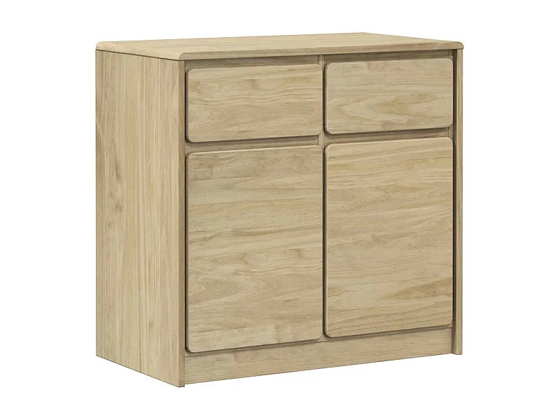 Aparador buffet cómoda mueble almacenaje organizador cocina salón salónAUDA 80 x 43 x 75,5 cm madera maciza de pino marrón 02_0036221