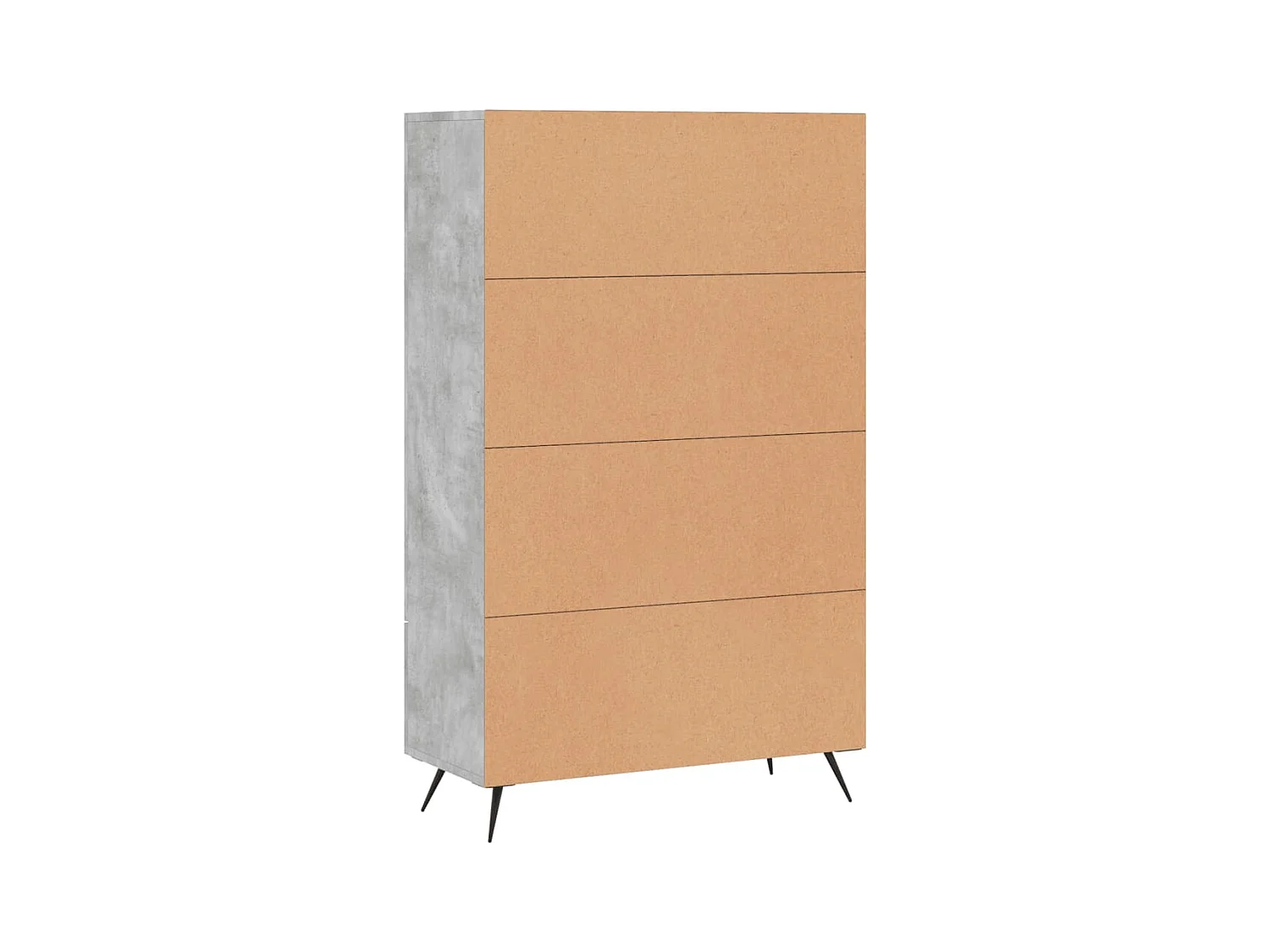 Credenza cassettiera cassettiera mobile contenitore organizer cucina soggiorno soggiorno alto 69,5 x 31 x 115 cm derivati ​​del legno grigio 02_0034477