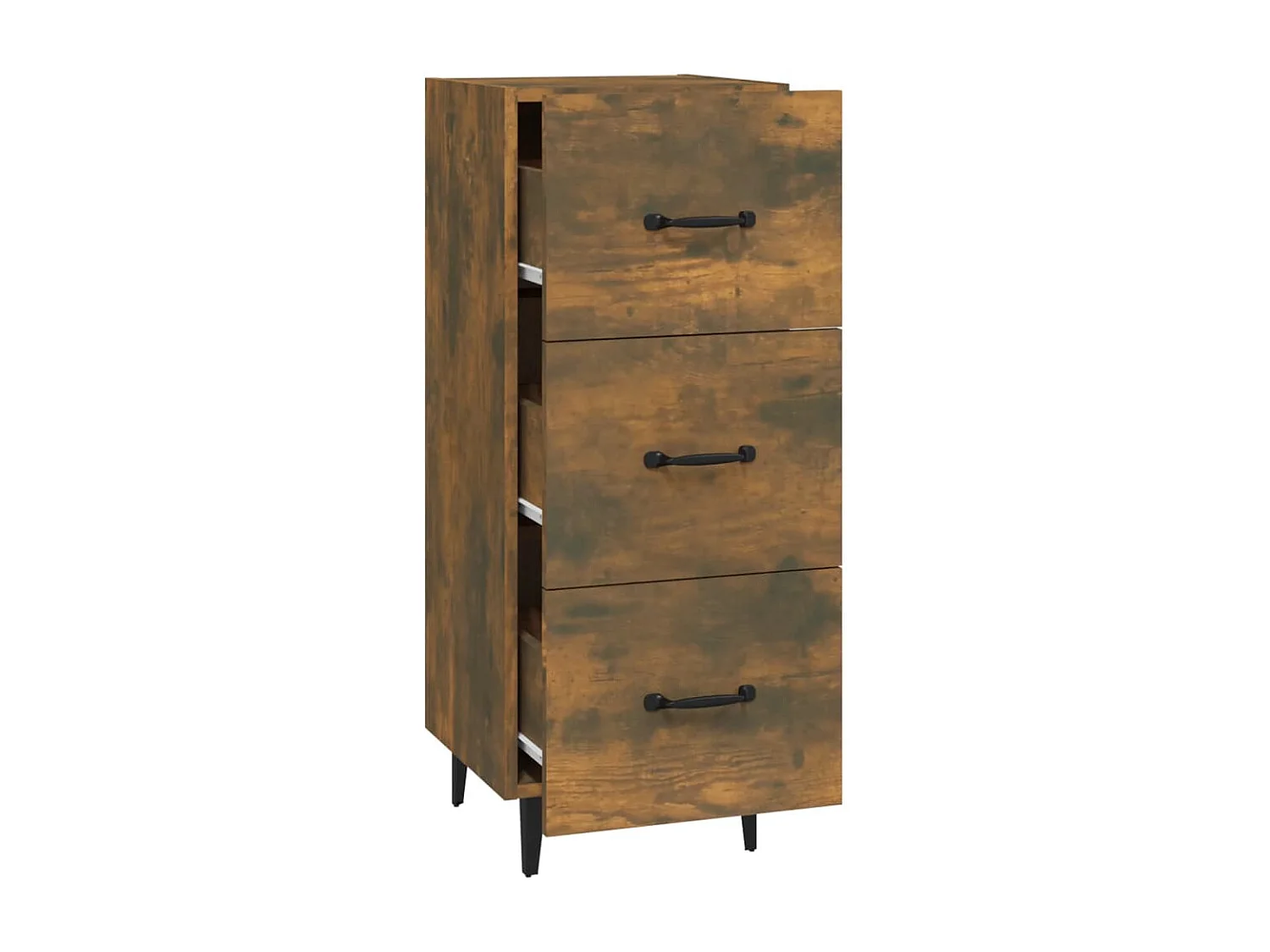 Buffet aparador cômoda armário unidade de armazenamento organizador cozinha sala de estar 34,5 x 34 x 90 cm madeira trabalhada marrom 02_0030892