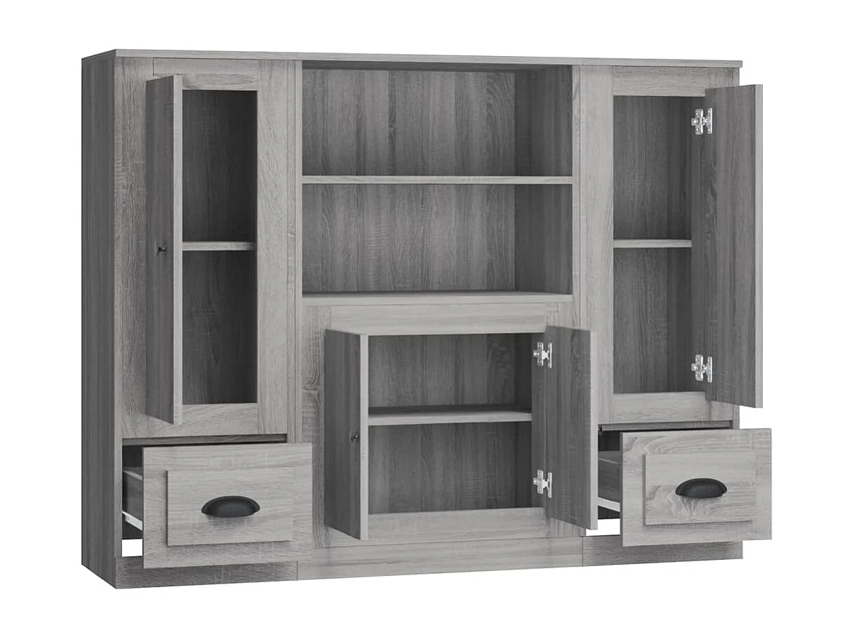 bahut commode armoire bois marron 132 x 35.5 x 103.5 cm 02_0037177