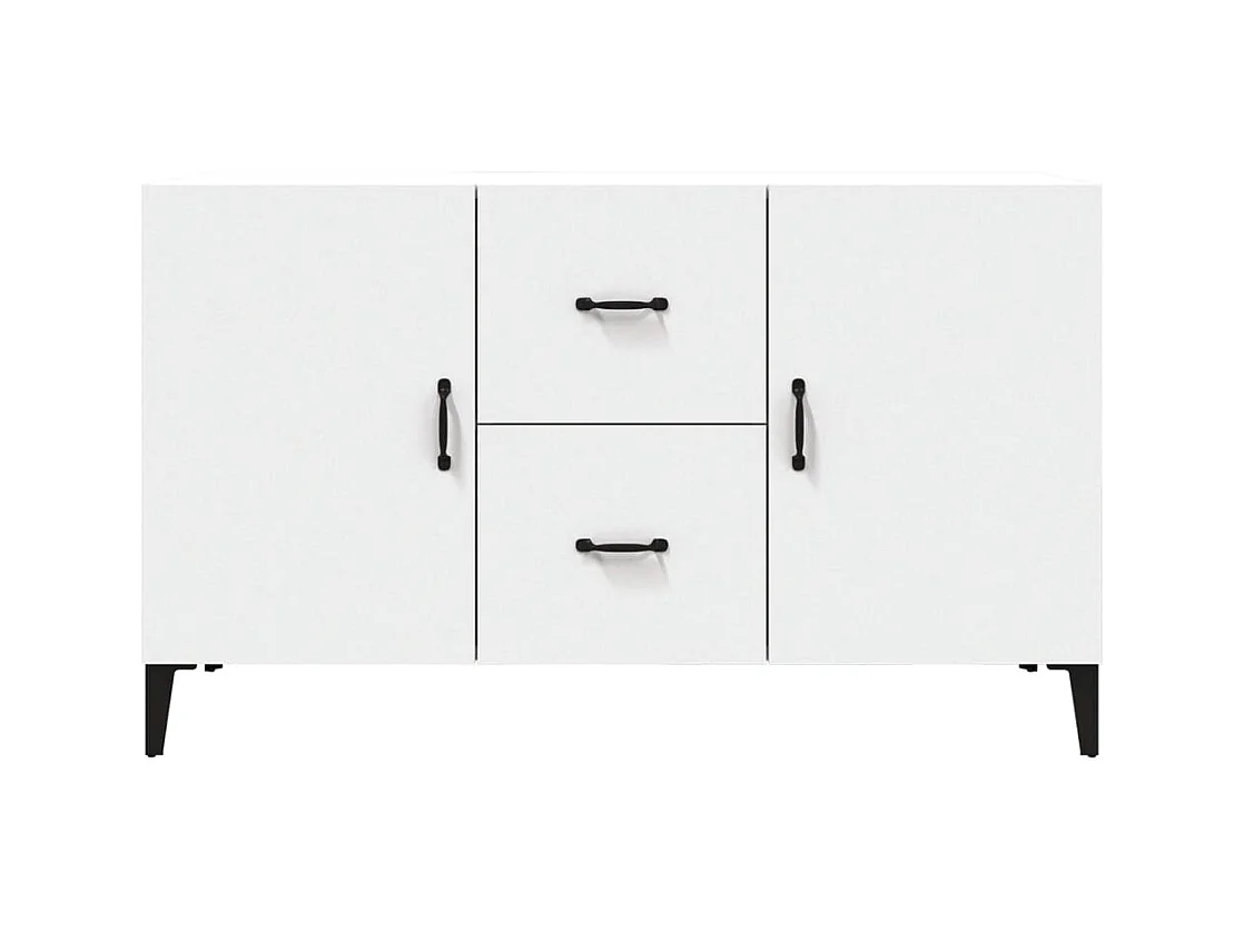 Aparador buffet cómoda mueble almacenaje organizador cocina salón salón 100 x 36 x 60 cm madera contrachapada blanco 02_0030167