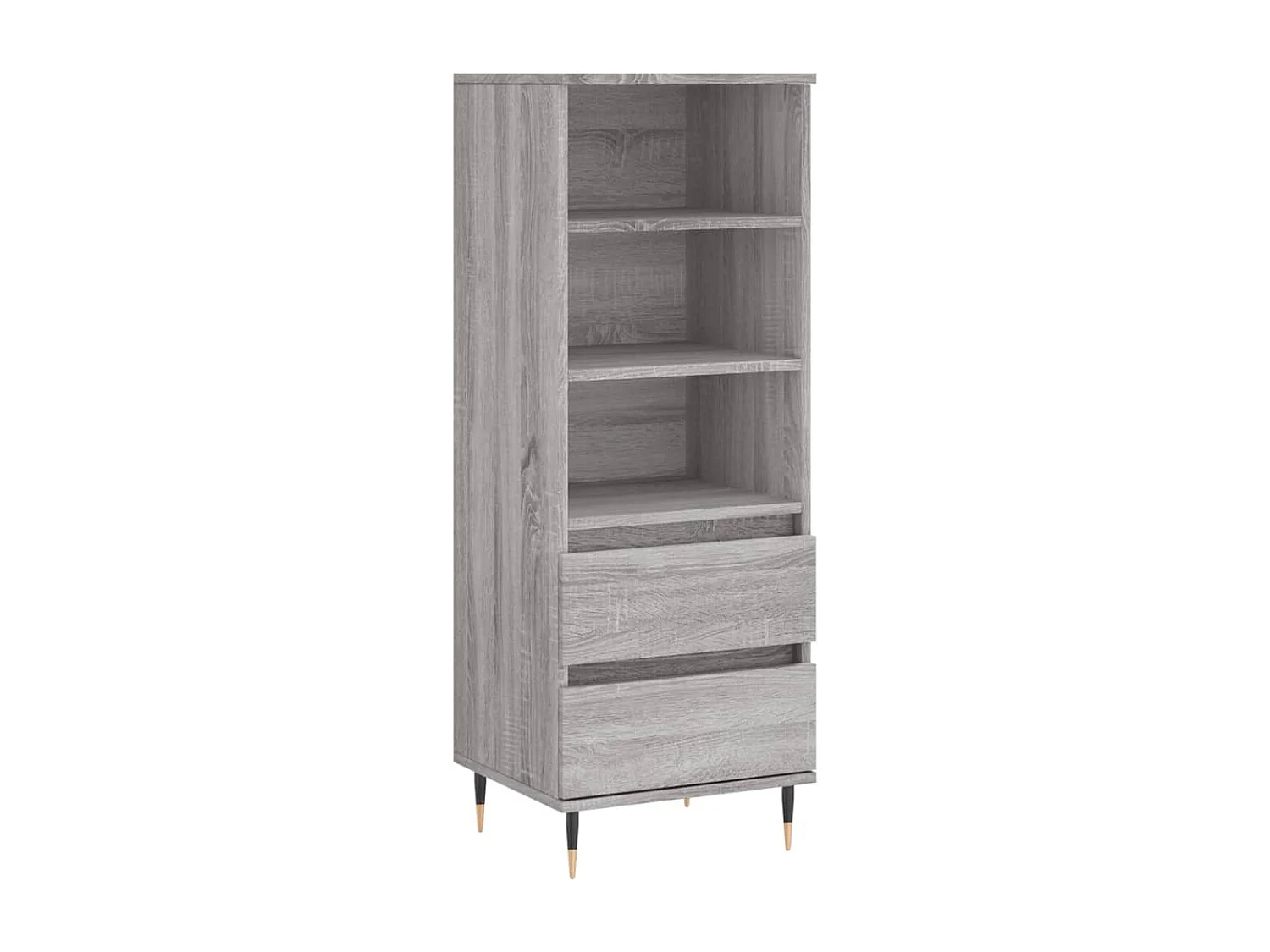 Credenza buffet cassettiera mobile contenitore organizer cucina soggiorno soggiorno alto Sonoma 40 x 36 x 110 cm pannelli compositi grigio 02_0035359