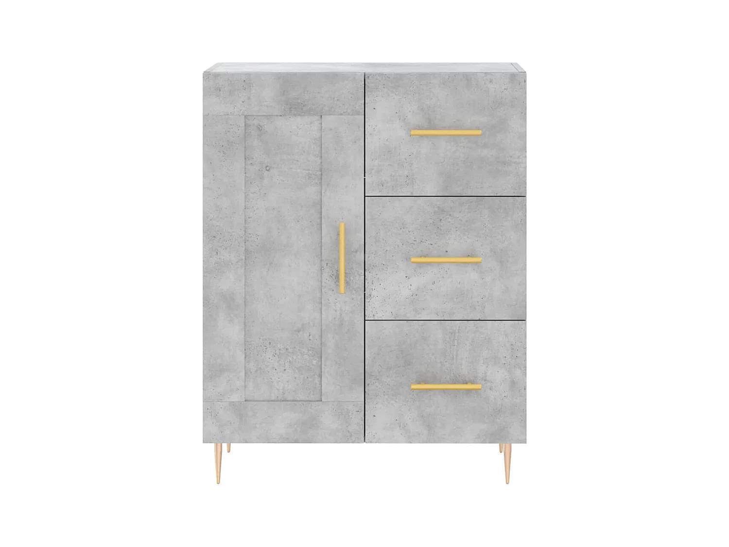 Aparador buffet cómoda armario mueble organizador cocina salón salón alto 69,5 x 34 x 180 cm madera contrachapada gris 02_0034614