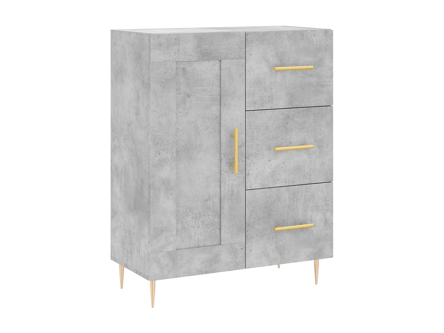 Buffet aparador cômoda armário unidade de armazenamento organizador cozinha sala sala alta 69,5 x 34 x 180 cm madeira trabalhada cinza 02_0034614