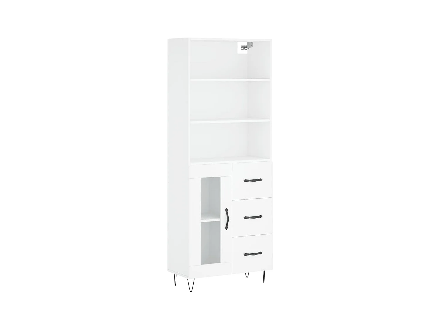 bahut commode armoire bois blanche 69.5 x 34 x 180 cm 02_0032622