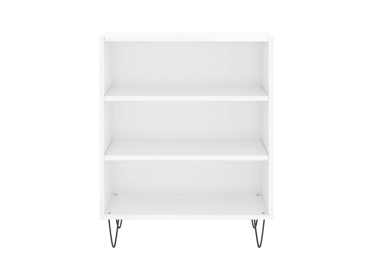 Aparador buffet cómoda armario mueble organizador cocina salón brillante 57 x 35 x 70 cm madera contrachapada blanco 02_0030648