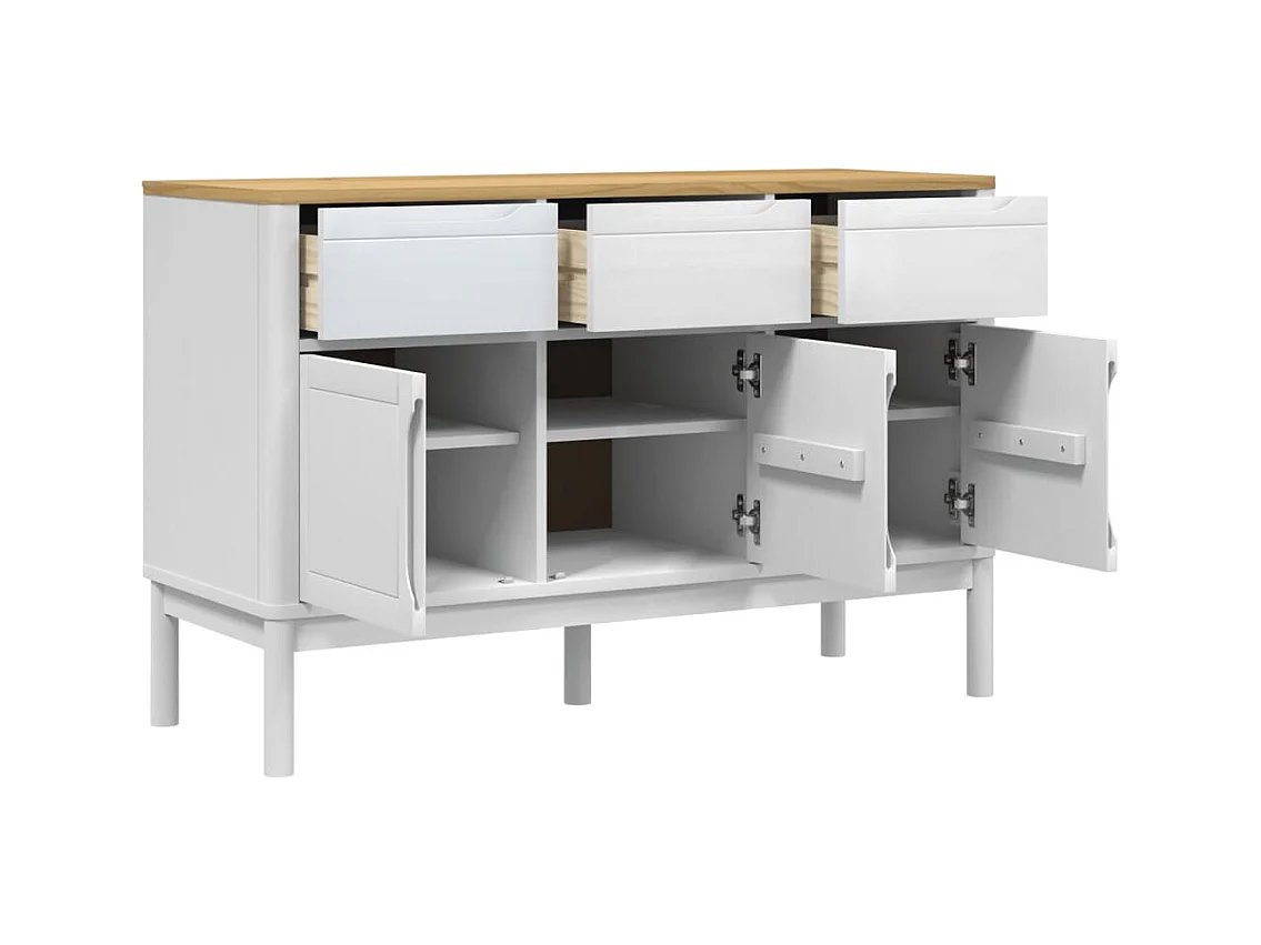 bahut commode armoire bois blanche 114 x 43 x 74 cm 02_0031756