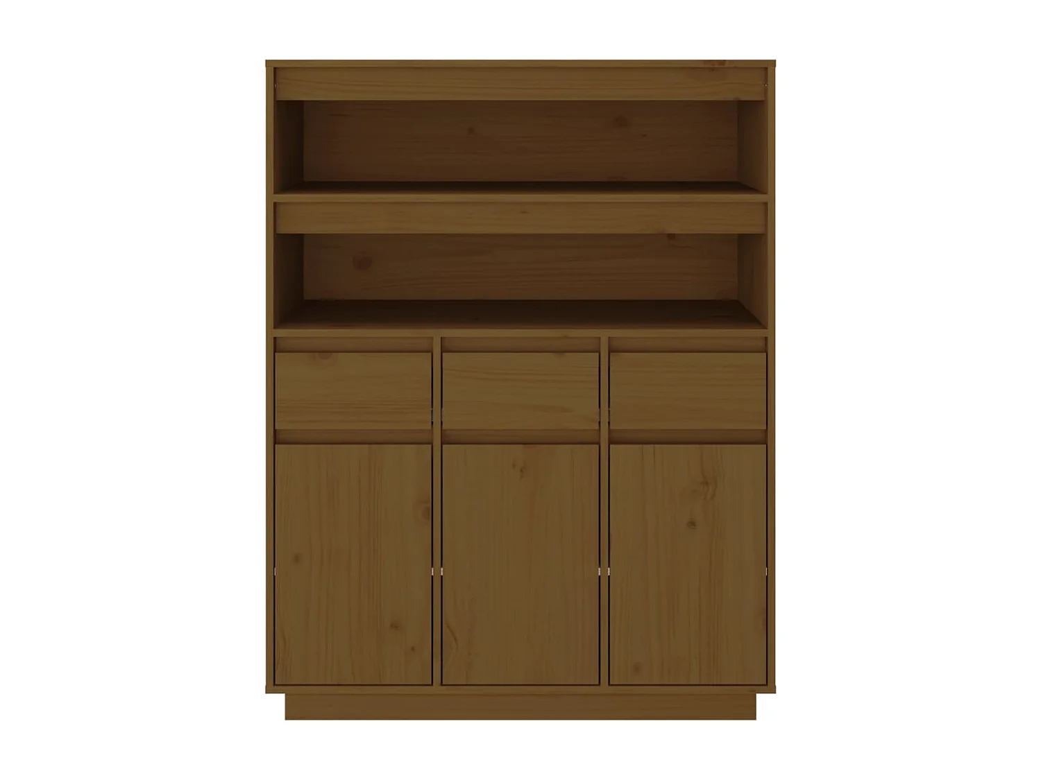 Credenza buffet cassettiera mobile contenitore organizer cucina soggiorno soggiorno alto 89 x 40 x 116,5 cm legno di pino massiccio marrone 02_0034760