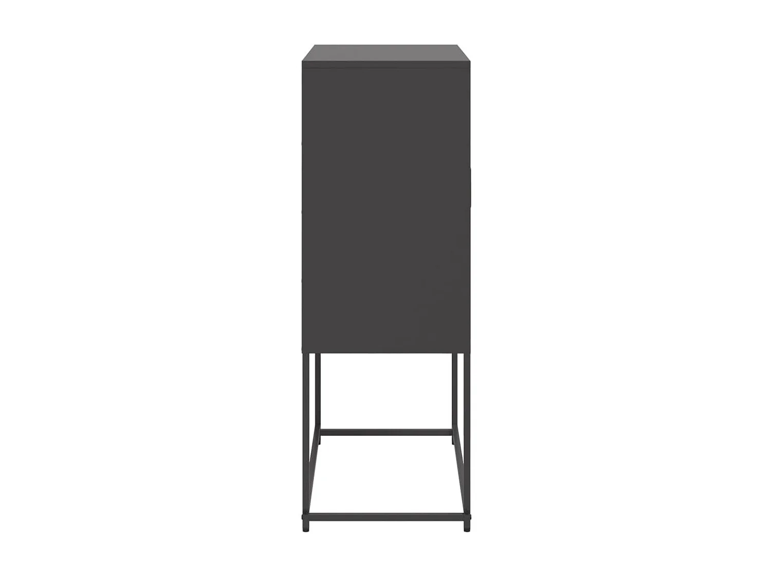 Aparador cómoda cómoda armario mueble organizador cocina salón salón alto 68,5 x 38,5 x 107 cm acero negro 02_0034957