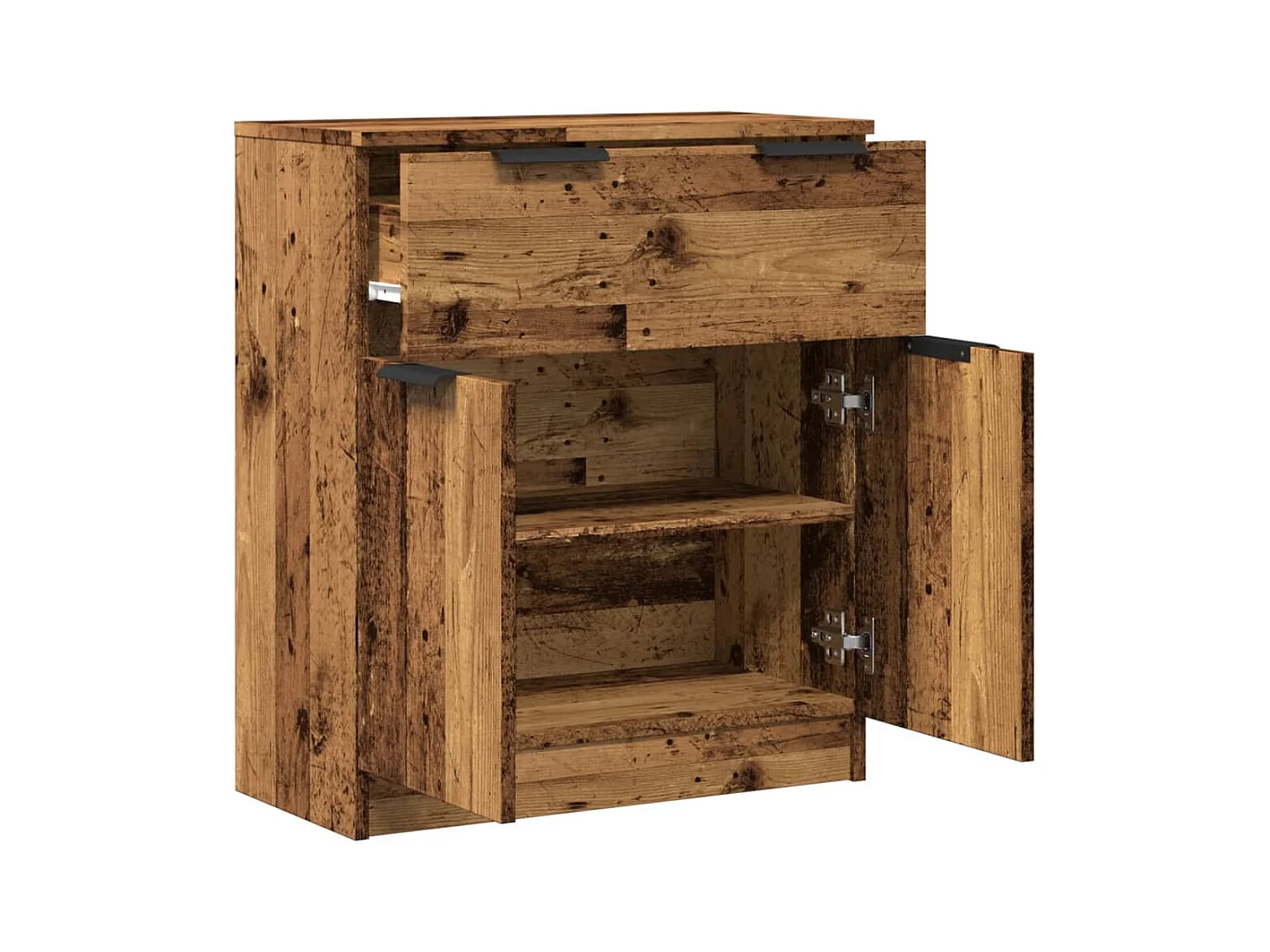 Credenza cassettiera mobile contenitore organizer cucina soggiorno salotto legno vecchio 60 x 30 x 70 cm legno ingegnerizzato marrone 02_0036605