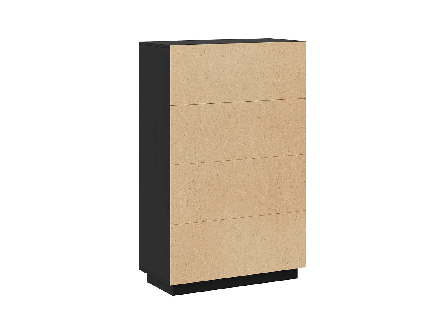 Aparador buffet cómoda armario unidad de almacenamiento organizador cocina salón salón 74 x 35 x 117 cm madera maciza de pino negro 02_0036118