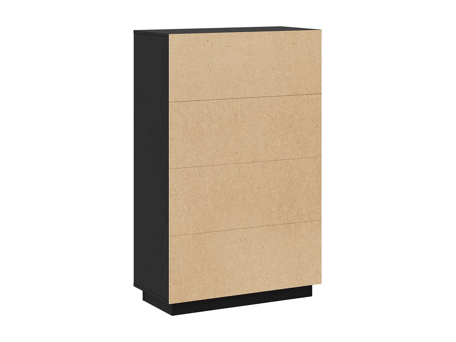 Buffet aparador cômoda armário organizador de unidade cozinha sala de estar 74 x 35 x 117 cm madeira maciça de pinho preto 02_0036118