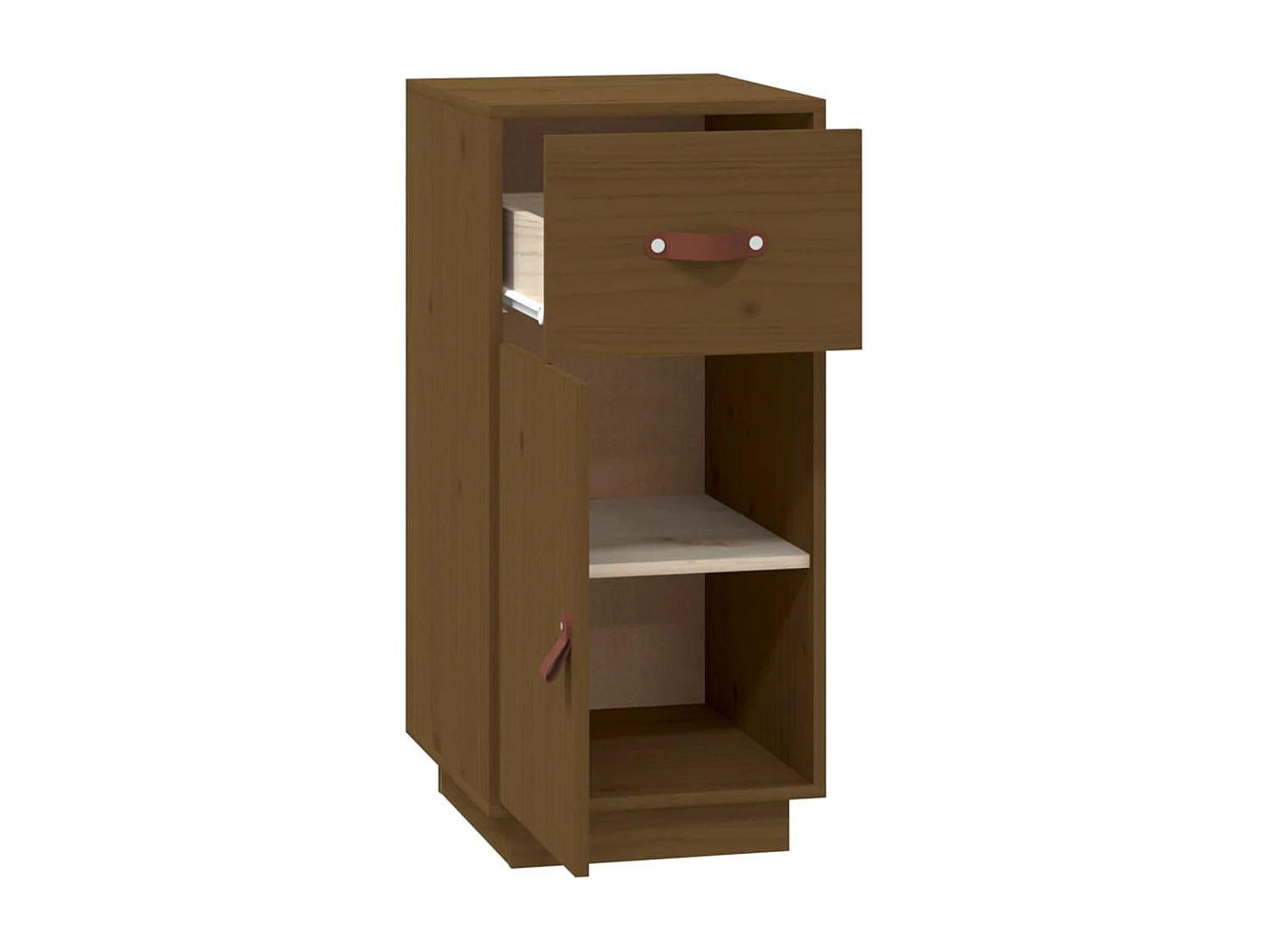 Credenza buffet cassettiera mobile contenitore organizer cucina soggiorno soggiorno 34 x 40 x 75 cm legno di pino massiccio marrone 02_0035744