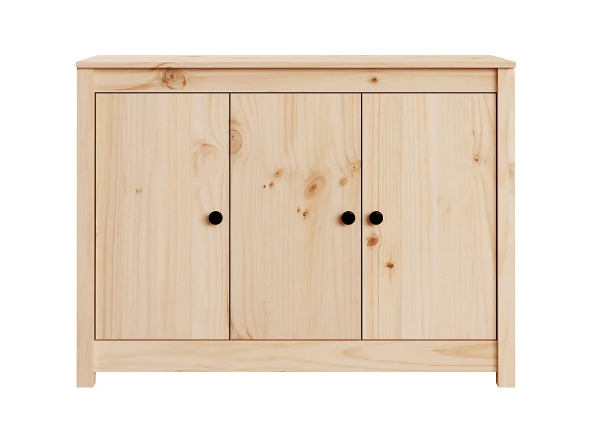 Aparador cómoda cómoda armario mueble organizador cocina salón salón 100 x 35 x 74 cm madera maciza de pino marrón 02_0029496