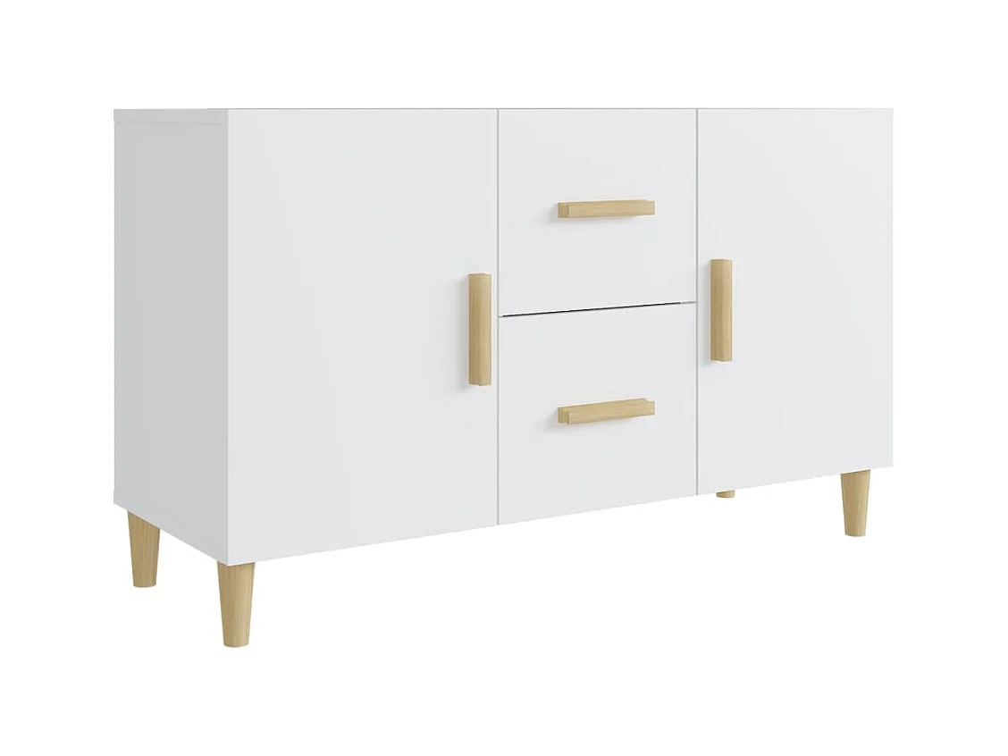 Aparador cómoda cómoda mueble mueble de almacenamiento organizador cocina salón salón 100 x 36 x 60 cm madera contrachapada blanco 02_0030168