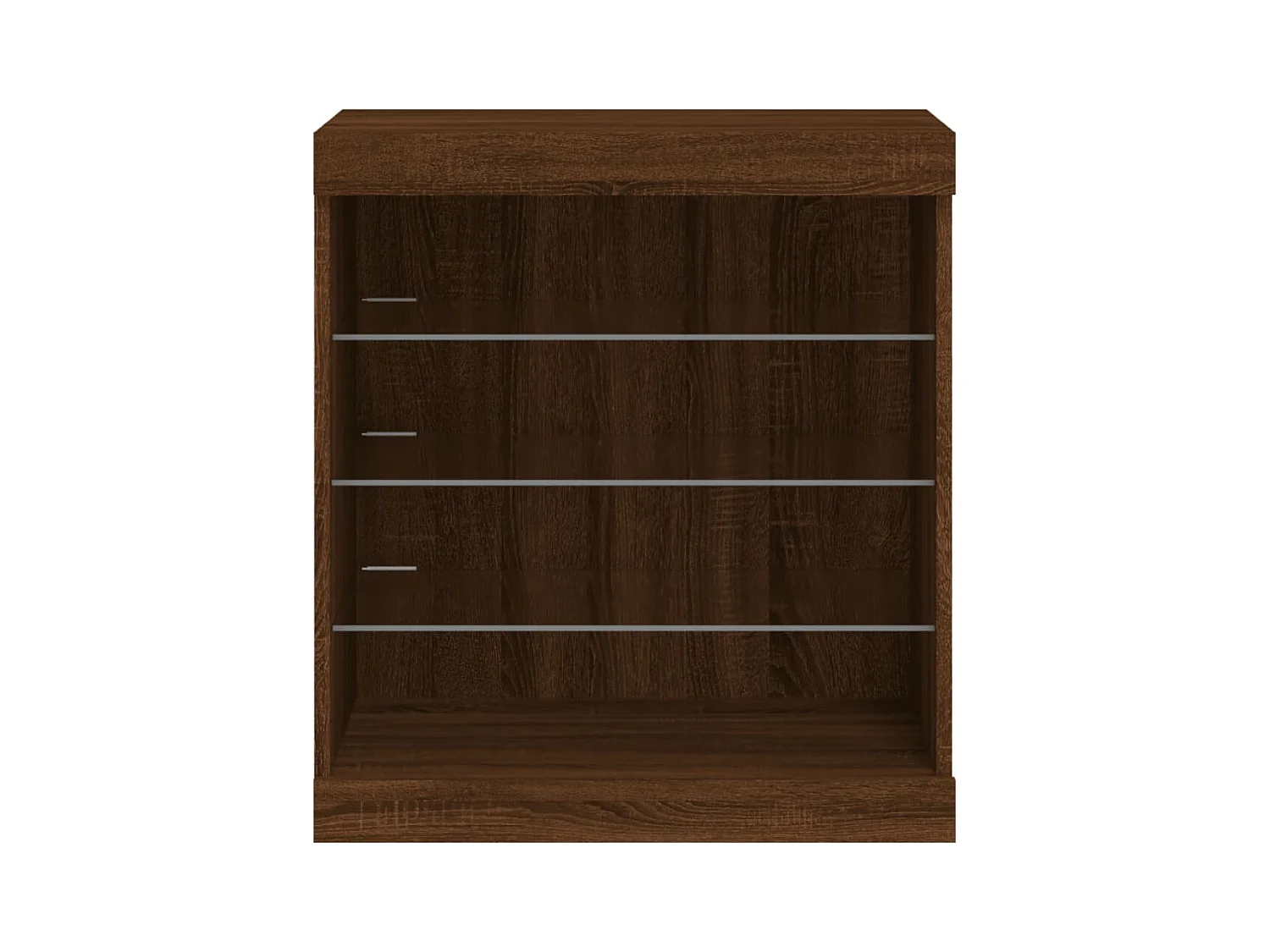 Aparador cômoda armário armário organizador cozinha sala sala com luzes LED 60,5 x 37 x 67 cm marrom 02_0029928